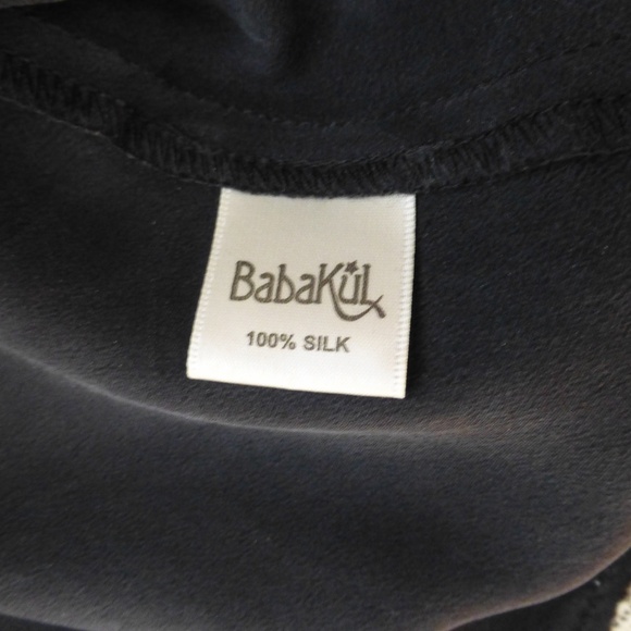 100% Silk Midi Skirt w/ Contrasting Lace Trim  Dark Grey Size XS - Picture 5 of 6